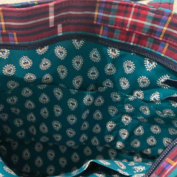 🆕❄️Vera Bradley Small Vera Tote Bag, Tartan Plaid “Scottie Dog”🐾 - Picture 6 of 8